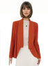 One Button Big Collar Jacket - JK1321  Orange Rust